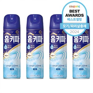 홈키파 에어졸 무향 모기 파리 살충제, 500ml, 4개