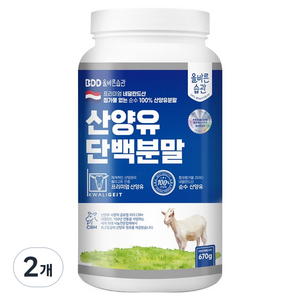 올바른습관 산양유 단백질 분말, 670g, 2개
