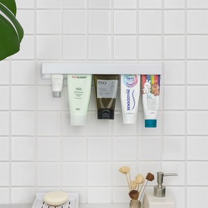 인앳홈 벽부착 롱 치약 튜브 클립, 화이트, 1개