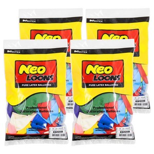 네오룬스 30cm 라운드풍선 50p, 스탠다드(혼합), 4개