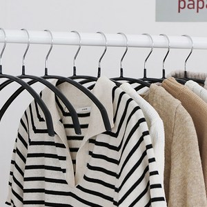 네이쳐리빙 논슬립 코팅 상의 옷걸이, 블랙, 20개