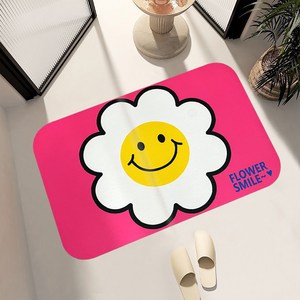 무식이네 스마일 플라워 빨아쓰는 규조토 발매트