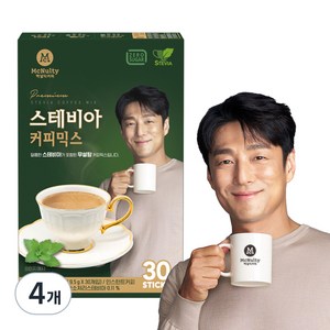 맥널티커피 스테비아 커피믹스, 9.5g, 30개입, 4개