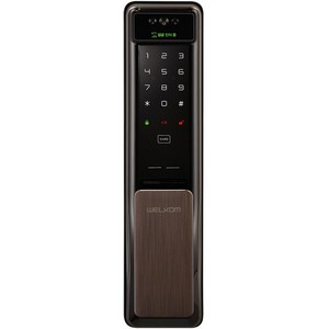 웰콤 솔리티 얼굴인식 푸시풀 디지털 도어락 WSP-2900A 방문설치