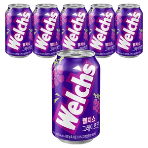 웰치스 그레이프맛, 355ml, 6개