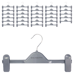 메이네티 플라스틱 하의 옷걸이 URC28, 실버, 30개