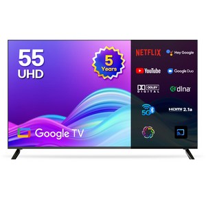 이노스 5년 무상AS 4K UHD 구글 TV 55인치 티비, 138cm(55인치), G55 ZERO EDITION, 스탠드형, 고객직접설치