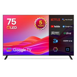 이노스 5년 무상AS 4K UHD QLED 구글 ZERO EDITION TV, 방문설치, 스탠드형, G75QLED, 189cm(75인치)