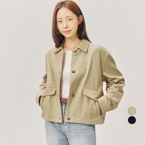 아피나르 여성용 코튼 코듀로이 베이직 숏 자켓