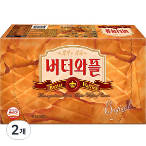 크라운 버터와플, 237g, 2개