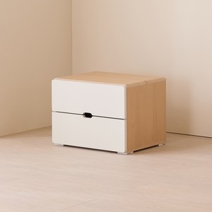 제이디퍼니처 로미 2단 서랍장 협탁, 메이플화이트, 1개