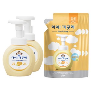 아이깨끗해 항균 폼 핸드솝 순 보송보송 파우더향 용기 250ml 2p + 리필 200ml 3p 세트, 1개