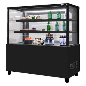 BELLE 프리미엄 쇼케이스 사각 뒷문형 블랙 방문설치