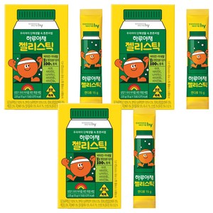 하루야채 젤리스틱, 오렌지, 225g, 3개