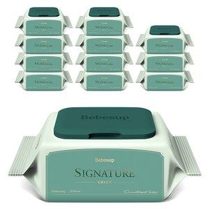 베베숲 시그니처 그린 아기물티슈 휴대캡형