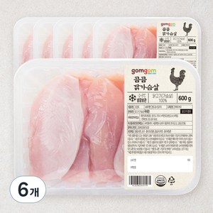 곰곰 닭가슴살 (냉장), 600g, 6개