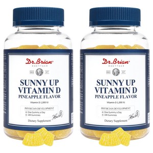 닥터브라이언 써니업 비타민D 파인애플 플레이버, 100정, 2개