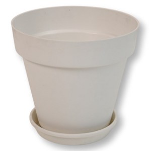 올어바웃하나 베이직 플라스틱 화분, 하얀색, 1개