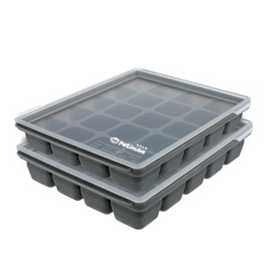 쁘띠누베 국내 제조 실리콘 멀티큐브 이유식 냉동용기 20구, 10ml, GRAY, 2개