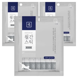 브리더랩 고양이 월간스틱 짜먹는 간식, 대구, 330g, 3개