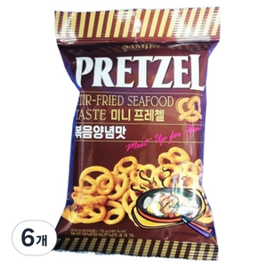 삼진 미니프레첼 볶음양념맛, 70g, 6개
