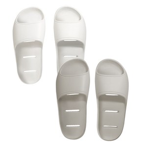 베이스알파에센셜 문에 안걸리는 발등 낮은 욕실화 2종 세트 EVA재질