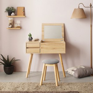 파로마 오드리 수납화장대 + 원목 쿠션 스툴