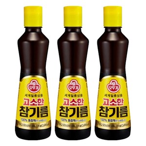 오뚜기 고소한 참기름, 320ml, 3개