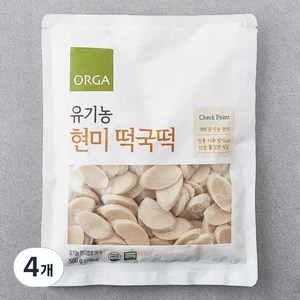 올가홀푸드 유기가공식품 인증 현미 떡국떡, 500g, 4개