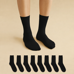 유어삭스 남성용 골지 무지 장목 양말 8켤레 세트
