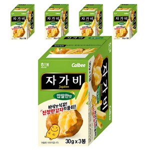 자가비 짭짤한 맛 3p, 90g, 5개