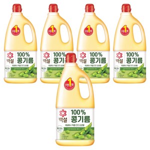 백설 콩기름, 1.8L, 5개