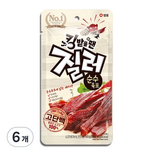 샘표 질러 순수 육포, 30g, 6개