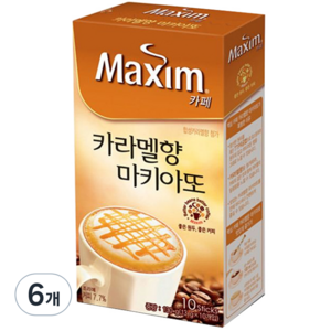 맥심 카페 카라멜향 마키아또 일반커피믹스 스틱형, 13g, 10개입, 6개