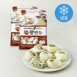 굿프랜즈 고기 왕만두 (냉동), 1.4kg, 2개