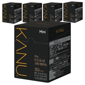 카누 다크 로스트 스위트 아메리카노 미니 커피믹스, 3g, 30개입, 5개