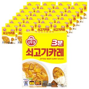 오뚜기 3분 쇠고기카레, 200g, 48개