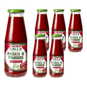 사클라 유기농 토마토 퓨레, 680g, 6개