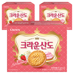 크라운산도 딸기, 161g, 3개