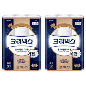 크리넥스 울트라클린 천연펄프 4겹 고급롤화장지