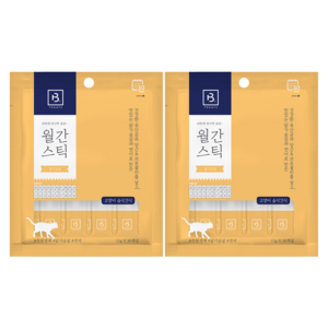 브리더랩 하루에 하나씩 월간스틱 고양이 간식, 닭가슴살, 330g, 2개
