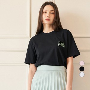 ELLE PARIS 미스 파리 프린트 순면 반팔 티셔츠