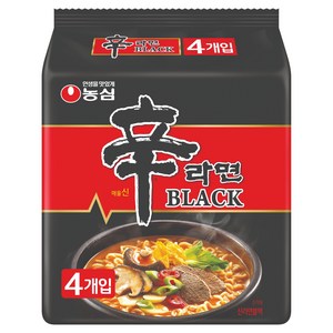 신라면 블랙 134g, 4개, (1팩)
