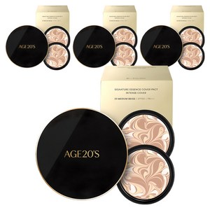 에이지투웨니스 시그니처 에센스 커버 팩트 인텐스 케이스 + 리필 14g 2p 세트, 23호, 4개