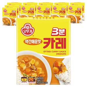 오뚜기3분 카레 약간매운맛, 200g, 12개