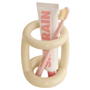 달팽이리빙 몽글몽글 칫솔꽂이 L, 크림 화이트, 1개