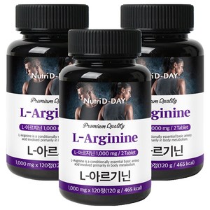 뉴트리디데이 L 아르기닌, 120정, 3개