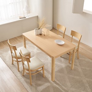 삼익가구 그로바 원목 식탁 + 의자 4P 세트 4인용 방문설치