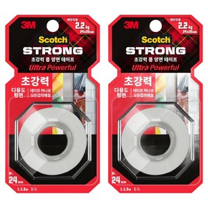 스카치 초강력 다용도 폼 양면 테이프 평면용, 2개