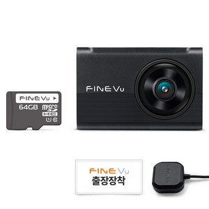 파인뷰 전후방 FHD HD 2채널 블랙박스 X6 POWER, 64GB, 본품 + GPS안테...